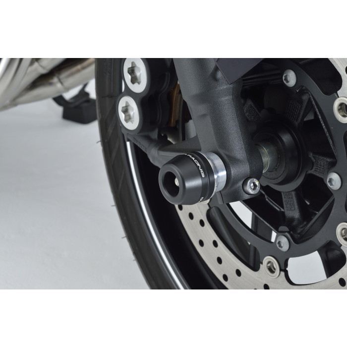 OVER Racing オーバーレーシング フロントアクスルスライダー ブラック MT-09 14-16 オーヴァーレーシング
