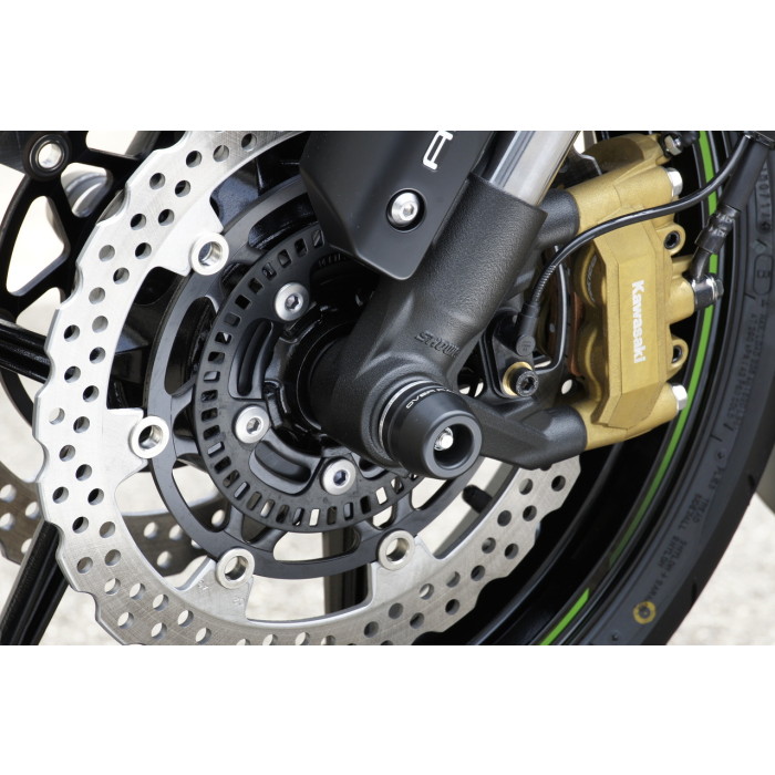 OVER Racing オーバーレーシング フロントアクスルスライダー ブラック Z1000 14-16 オーヴァーレーシング