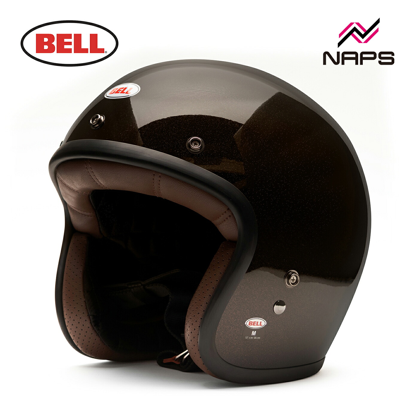 BELL ベル CUSTOM500 CRF ジェットヘルメット FLAKE ROOTBEER｜ナップス店