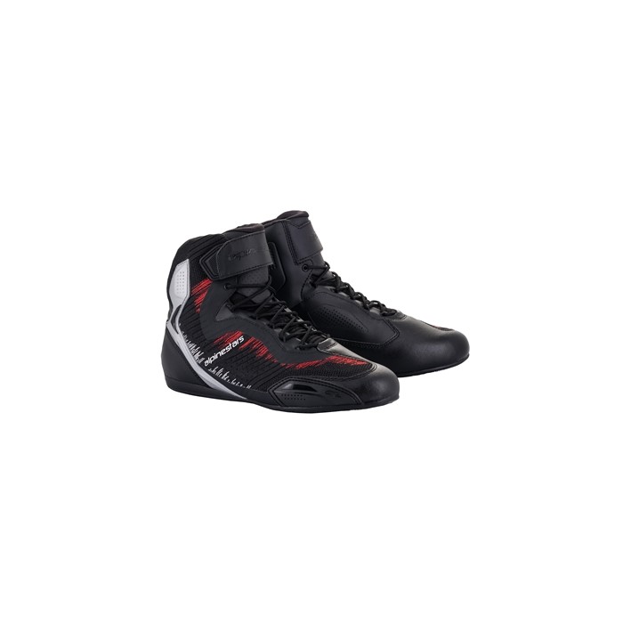 alpinestars アルパインスターズ 2510319 FASTER-3 RIDEKNIT SHOE ファスタースリーライドニットシューズ [1930 BLACK SILVER BRIGHT RED]｜ナップス店