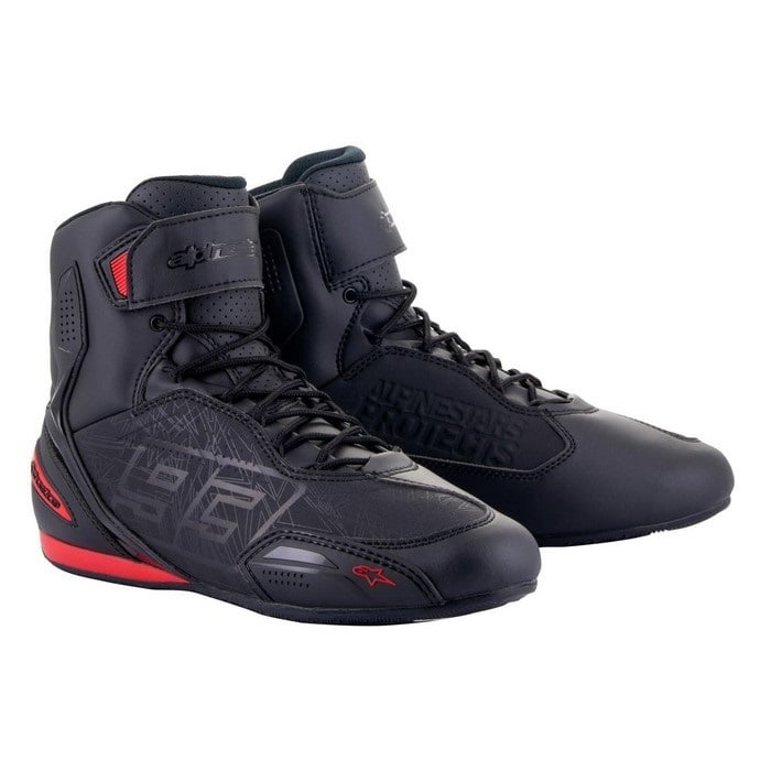 alpinestars アルパインスターズ MM93 AUSTIN RIDING SHOES ライディングシューズ 1303 BLACK BRIGHT RED|ナップス店