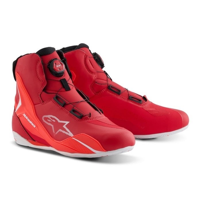 alpinestars アルパインスターズ FASTER-4 BOA SHOES ASIA ライディングシューズ 321 RED WHITE BLACK