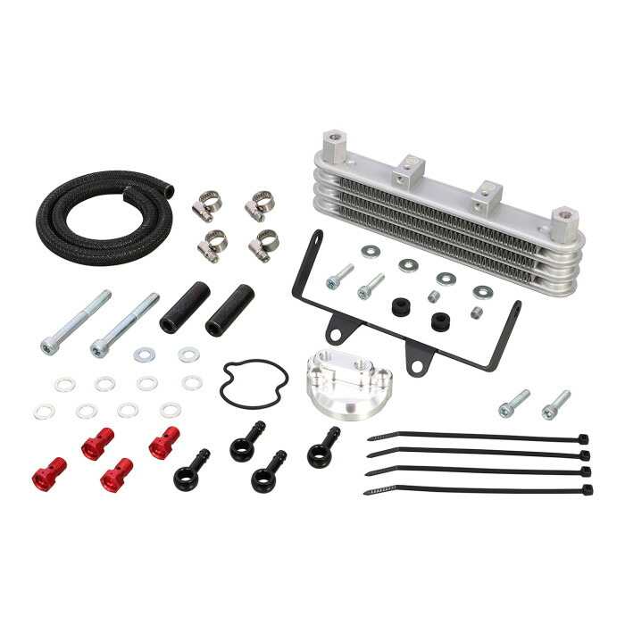 KITACO キタコ スーパーオイルクーラーKIT 3段コア・フレーム下部マウント CT125ハンターカブ(JA65)｜ナップス店