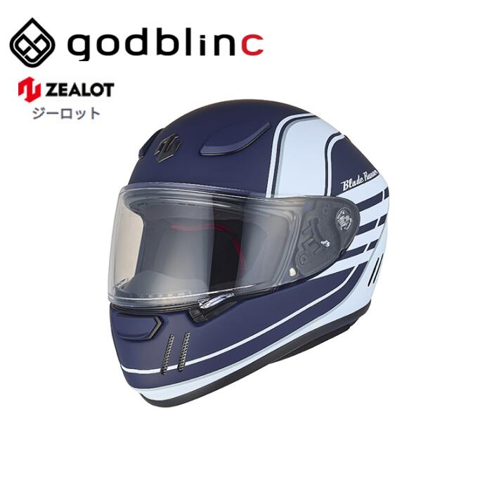 ZEALOT BladeRunner【ジーロット ブレードランナー】GRAPHIC EURO MATT BLUE マットブルー ヘルメット バイク オートバイ 用品 メンズ レディース 男性 女性 かっこいい おしゃれ メーカー ブランド 人気 おすすめ|ナップス店