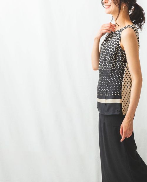 最安値に挑戦 10 Offクーポン 配布中 グラデーションドット柄サテンノースリーブブラウス レディース トップス 大きいサイズ アンサンブル ブラック ネイビー ナラ カミーチェ Naracamicie 公式 新品 Haringeylawcentre Org Uk