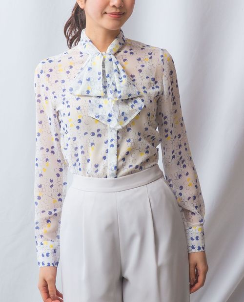 楽天市場】【50%OFF】《 バブル ドット シフォン スタンド ボウタイ