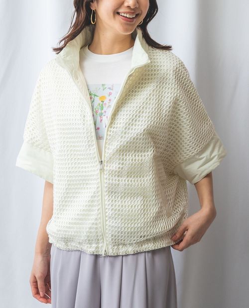 【40%OFF】《【Selected by N’s】LANDI メッシュ半袖ブルゾン 》 【 ナラカミーチェ 公式】 レディース トップス ナラ カミーチェ アウトレット 送料無料