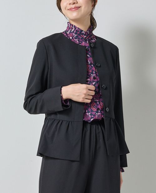 ★7/22～新規限定15％OFFクーポン★【期間限定タイムセール55％OFF】《【セットアップ対応】ペプラム ノーカラージャケット 》レディースアウター ジャケット セットアップ ペプラム NARACAMICIE ナラカミ アウトレット 送料無料｜ナラカミーチェオンラインショップ 11,926円