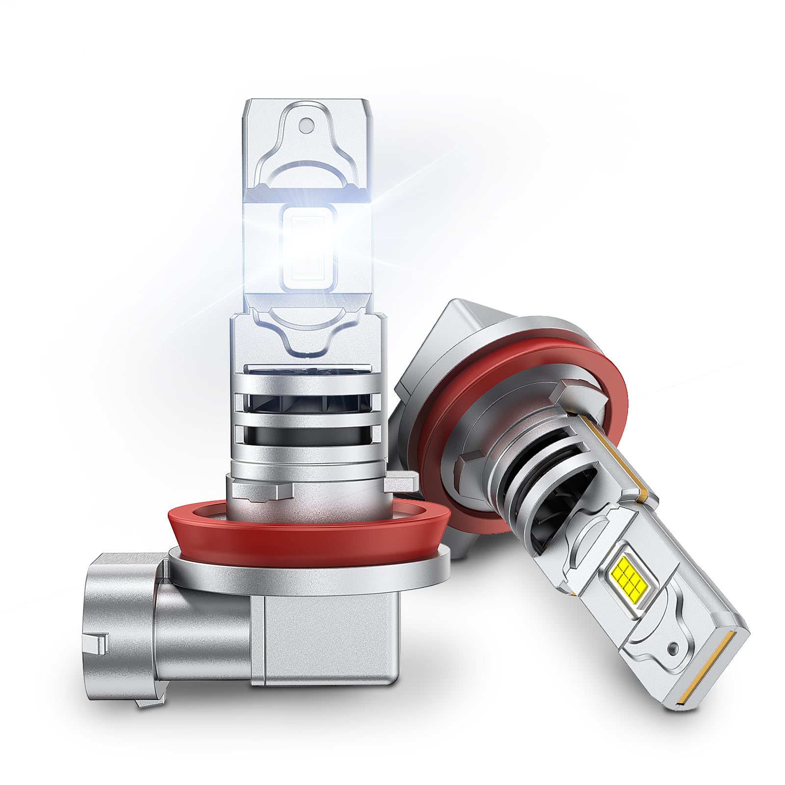 【超爆光フォグ】SEALIGHT H11 H8 H16 LEDフォグランプ 20000LM 50W DC12V 6000K 白色 車用 h11 ledバルブ 車検対応 キャンセラー内蔵 CSP7035チップ IP68防水 1:1取り付け ファン付き 超薄銅基板 高性能冷却システム ホワイト 2個セット