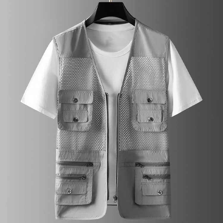 【楽天市場】ベスト 熱中症対策 春 記者 マルチポケット 登山 夏メッシュベスト 多機能ベスト お釣りベスト 秋 メッシュベスト 作業服