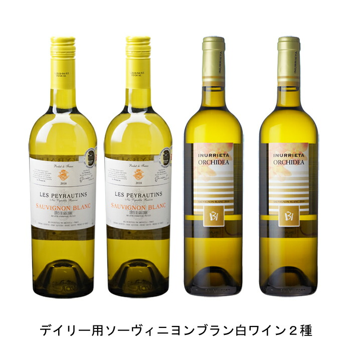 デイリー効用ソーヴィニヨンブラン純白葡萄酒2物種 それぞれ2篇帙 4本セット Physiopraxis Weidema De