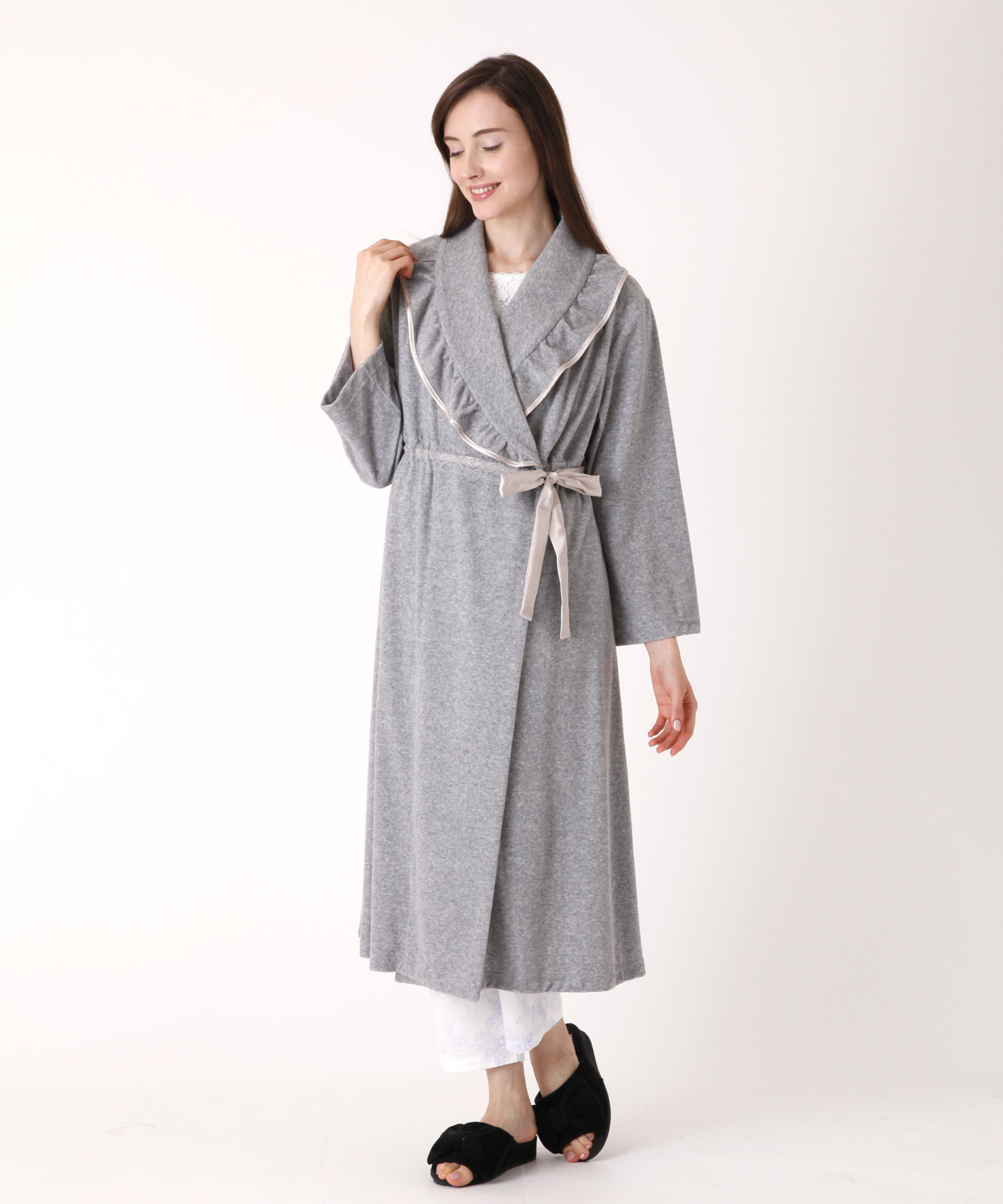 人気定番 リモート ブルー 入院 大人 ラウンジウェア 産後 かわいい おうち時間 睡眠美容 ブランド 春 レディース Narue公式 ガウン ローブ 夏 ルームウェア ナイトガウン パイル 部屋着 ロング フリル かわいい 大人 可愛い マタニティ グレー ピンク オフ