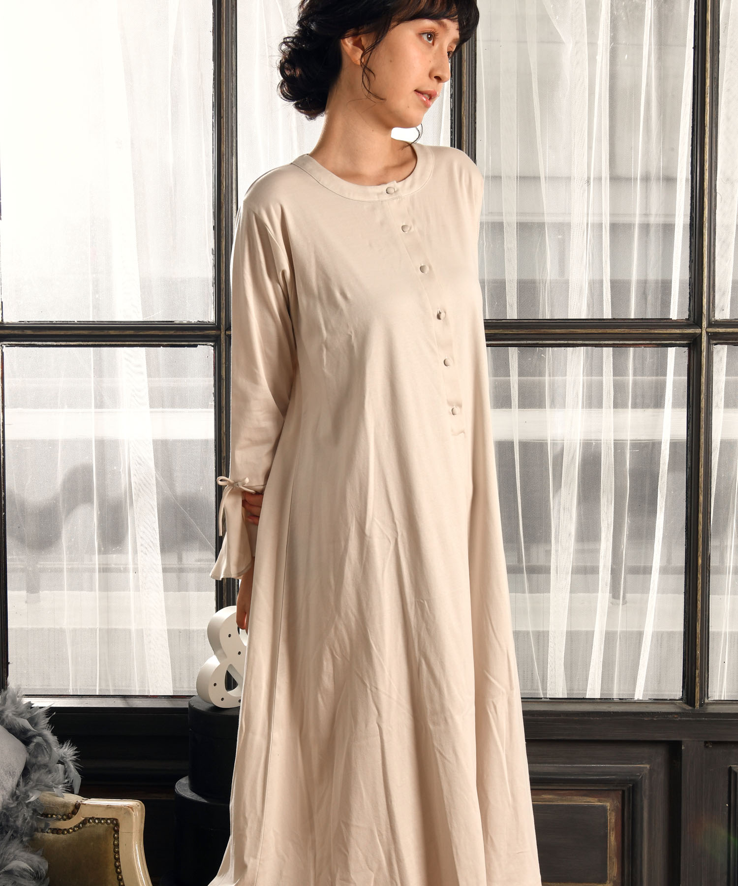 激安の Narue公式 公式 ナルエー Narue Narue 春 ルームウェア ワンピース ネグリジェ パジャマワンピース レディース ギフト 大人っぽい プレゼント ホワイト ピンク 21 綿 抗菌 抗ウイルス加工 クレンゼ 抗ウイルス加工スムースワンピース 母の日w 55 以上