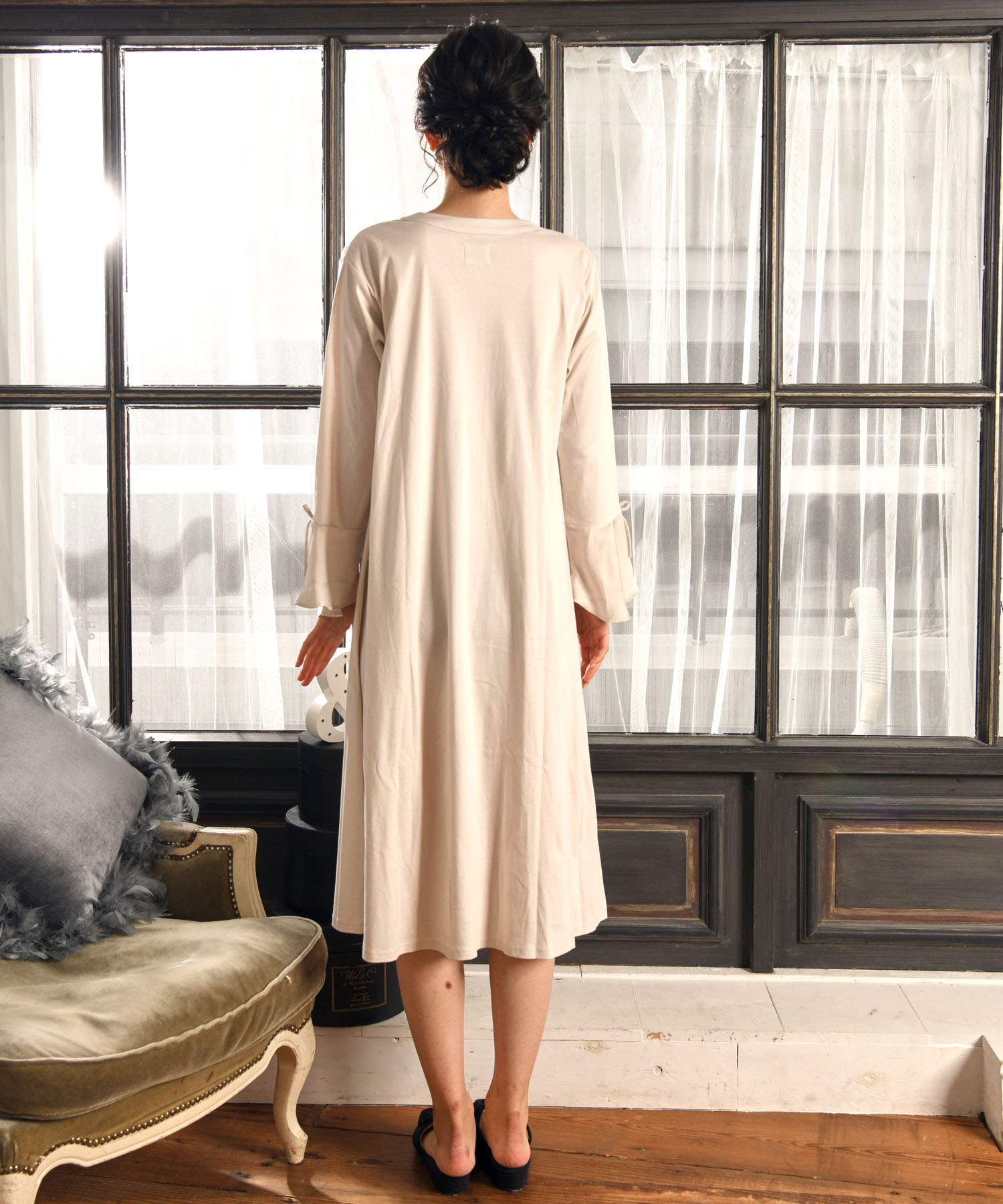 激安の Narue公式 公式 ナルエー Narue Narue 春 ルームウェア ワンピース ネグリジェ パジャマワンピース レディース ギフト 大人っぽい プレゼント ホワイト ピンク 21 綿 抗菌 抗ウイルス加工 クレンゼ 抗ウイルス加工スムースワンピース 母の日w 55 以上