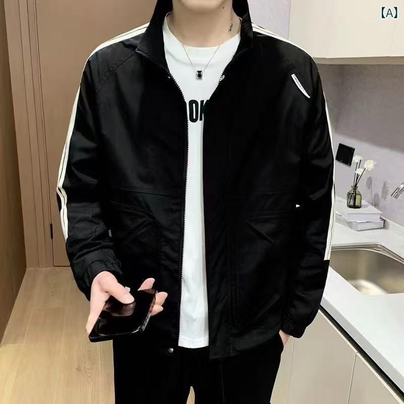 ジャケット メンズ 春秋 ブルゾン アウター 薄手 フード付き 立ち襟 カジュアル スポーツ 普段使い 綿 コーデュロイ ゆったり ルーズ 耐摩耗性 おしゃれ ブラック カーキ オリーブグリーン