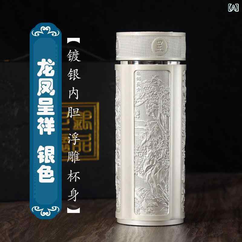 楽天市場】NEW! 九龍杯 健康茶飲み 保温 水筒 ボトル 茶文化 シルバー