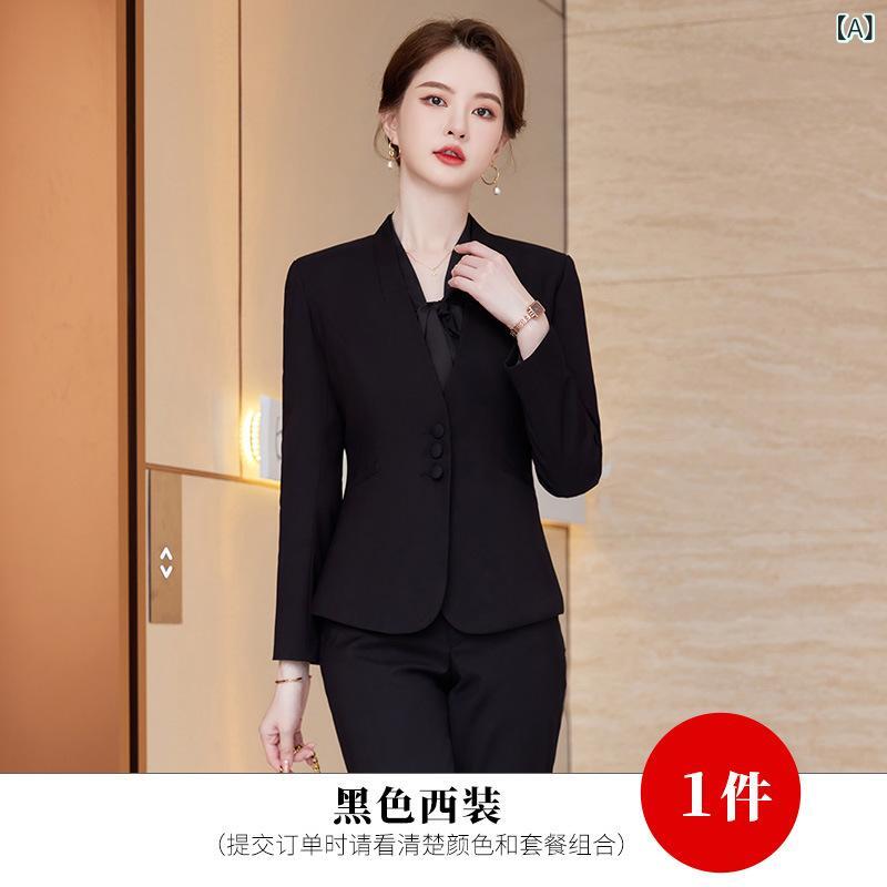背広 レディース 歳月 商行為 事務室 通い フォーマル 事務服 上衣 スコート セットアップ 否色つや 韓国風 雅びやか 雅びやか 好いたらしいめ ポリエステル 人絹 黒いこと 米国海軍