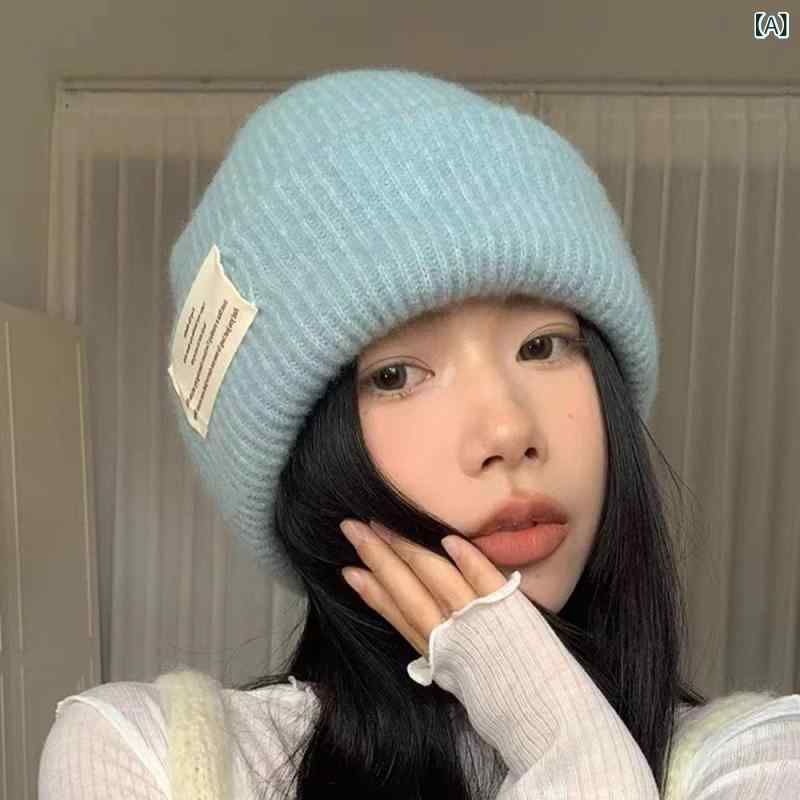 ニット帽 レディース 女性用 羊毛 ウール ニットキャップ 厚手 肉厚 保温 暖かい 防寒 シンプル カジュアル おしゃれ かわいい 日系 韓国風 普段使い お出かけ 秋冬