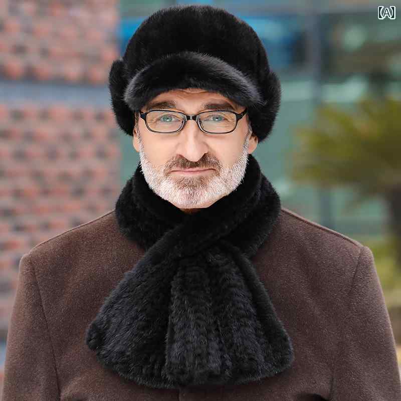 楽天市場】毛皮帽子 ミンク ファー帽子 ハンチング 耳当て付き メンズ