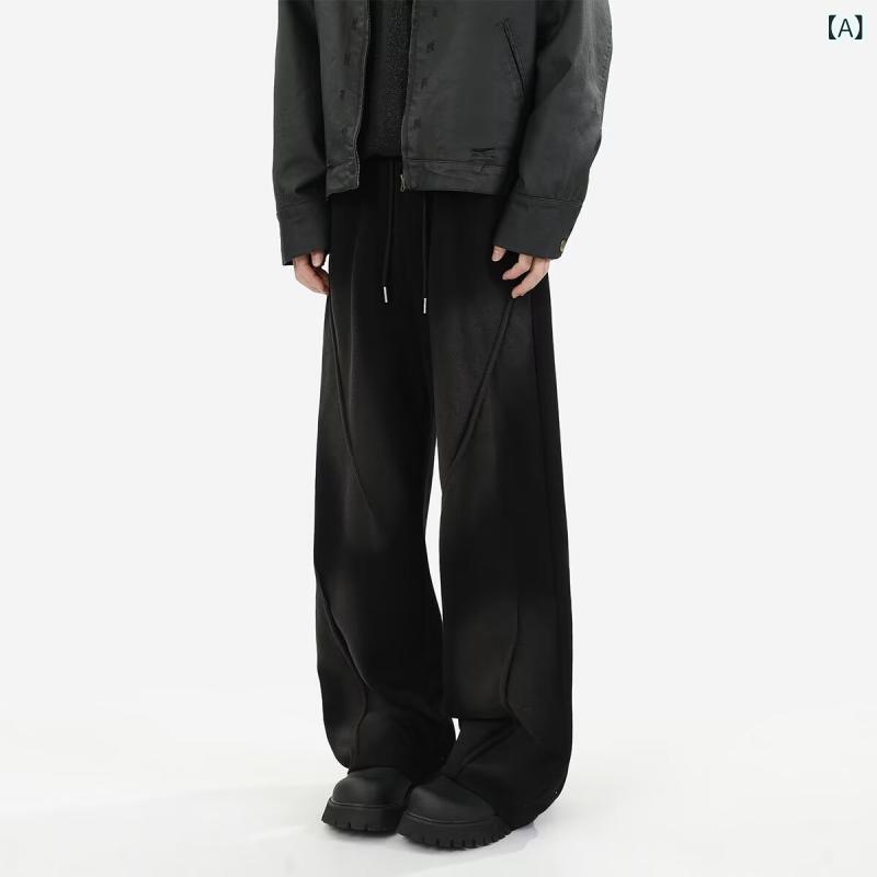 スウェットパンツ メンズ アメカジ ヘビーウェイト ウォッシュ加工 ヴィンテージ風加工 ゆったり リラックス ストレート ドレープ感 カジュアル スポーツウェア 秋冬