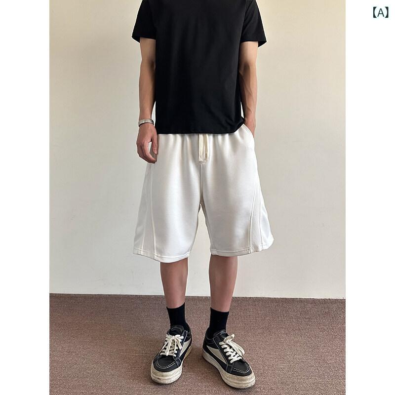 ハーフパンツ メンズ エアレイヤー 切り替え スウェット ポリエステル混紡 ストレート ゆったり スポーツ カジュアル 通気性 吸湿速乾 普段使い ルームウェア 夏