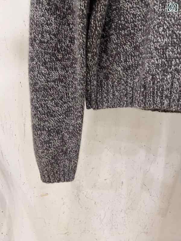 ニット レディース フレンチスタイル 肉厚 カシミヤウール混 ハイネック タートルネック ショート丈 クロップド丈 ゆったり ルーズフィット ドロップショルダー 小柄さん 低身長向け 秋冬 上品 きれいめ 通勤 オフィス プルオーバー｜naruki