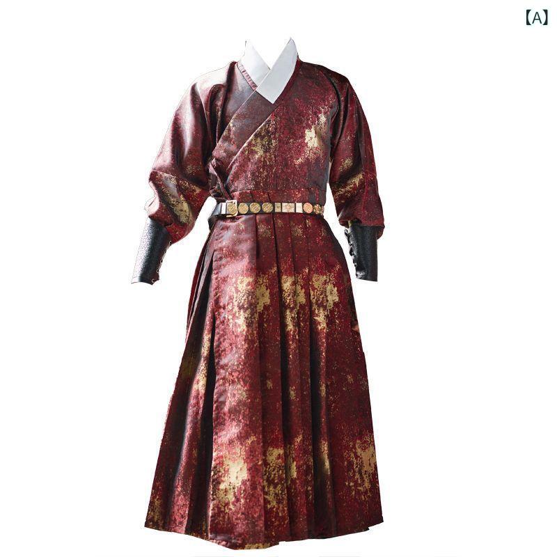 漢服 男女兼用 ユニセックス 明朝様式 錦衣衛 飛魚服 蟒服 イーサ 金箔風 金糸織り ポリエステル 日常使い 普段使い 大きいサイズ ビッグサイズ 中国風｜naruki