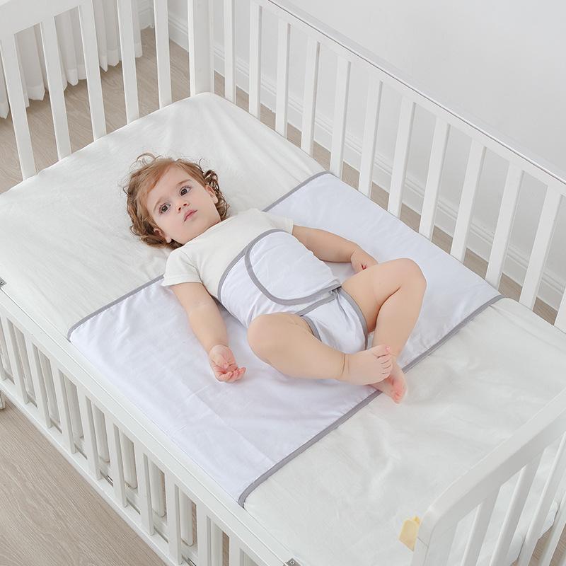 おくるみ ベビー 新生児 コットン 純綿 ブランケット スワドル ずり落ち防止 固定 お腹保護 腹巻き 寝返り防止 安眠サポート 睡眠補助 取り外し可能 セパレート 白 ホワイト
