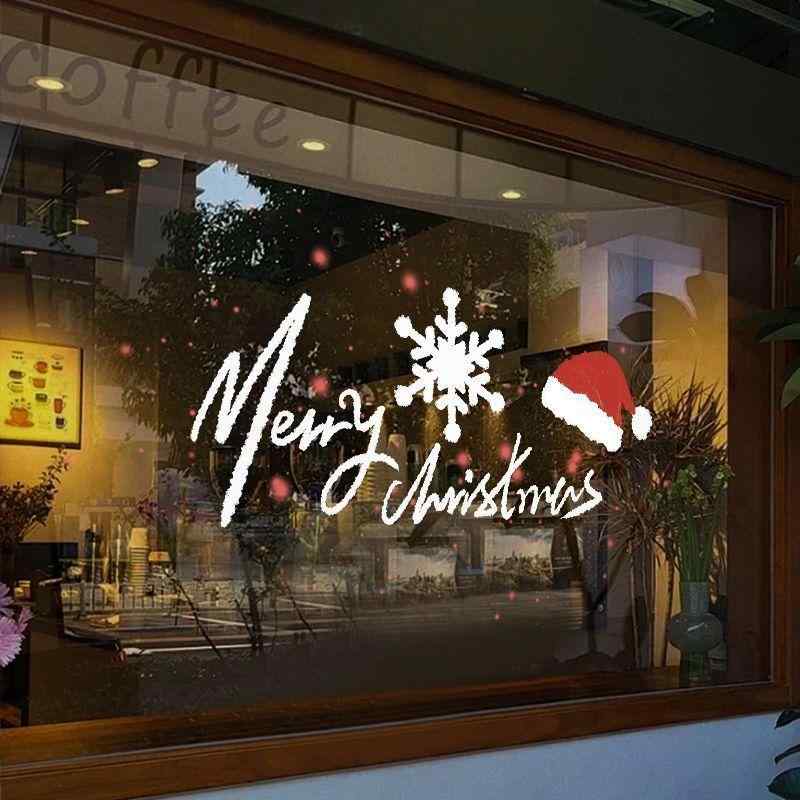 硝子ステッカー クリスマス 飾りつけ 窓用 静電気ねばり着く 貼ってはがせる ヨーロッパ樅 サンタ帽 雪のたま物 PET原料品 澄み切った 染めつける刷り上げる バス発着場 リビング 部屋の入り口 飾り付け インスタ映え