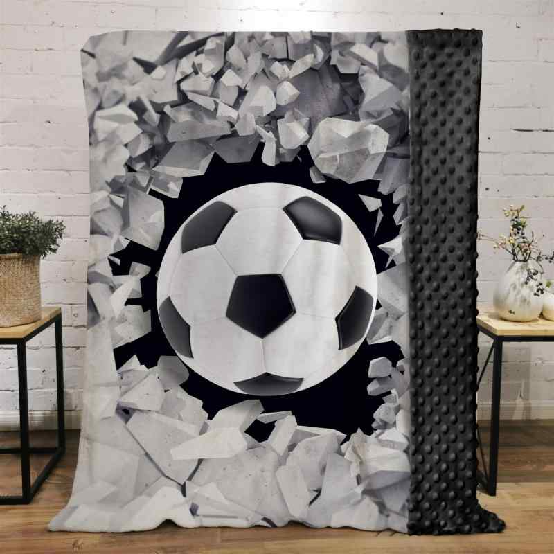 ブランケット 子供 ベビー 男の子 女の子 サッカー柄 キャラクター ドット柄 ふわふわ もこもこ 二重 毛布 ポリエステル クリスタルベルベット おくるみ スローケット 安眠 お昼寝 ギフト プレゼント(x2)