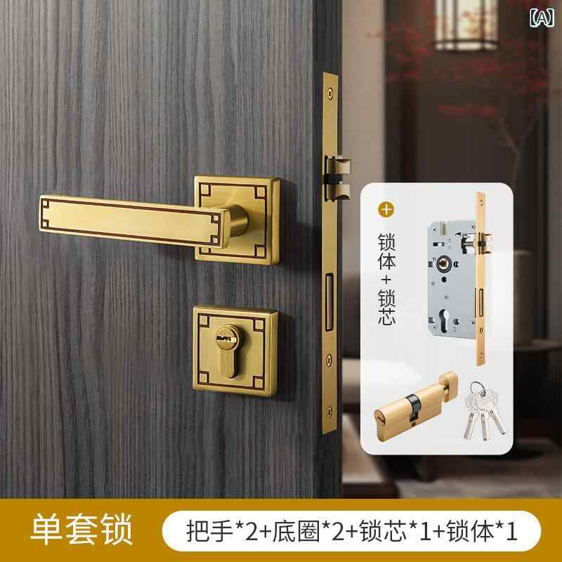 部屋の入り口手持ち部分 新中華風 金管楽器製 純一無雑 青古銅 アンティークブロンズ 室内部屋の入り口 臥し所 リビング 生き肝手持ち部分 磁石式 静音 室内錠