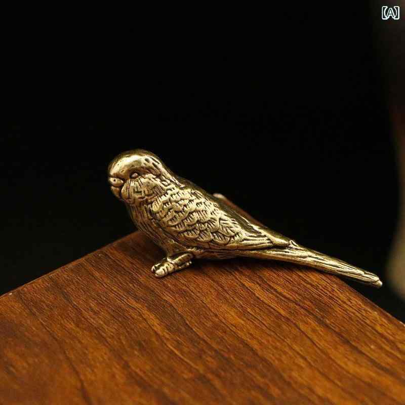 楽天市場】セラミックパロット 金銀輝く陶器のオウムの置物 オブジェ