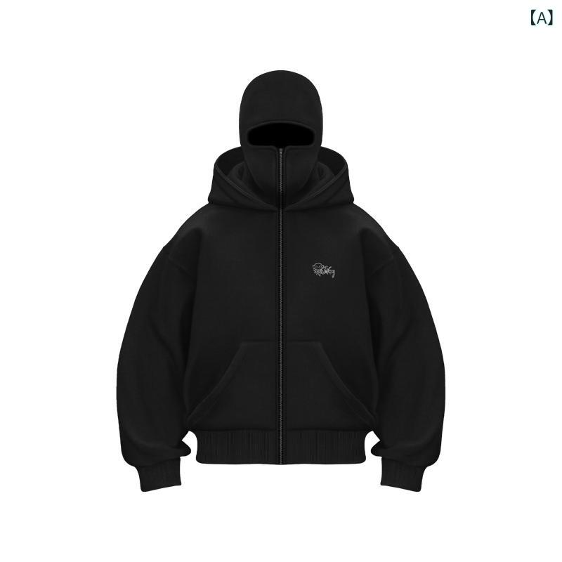 楽天市場】パーカー ユニセックス 秋冬 裏起毛 ダブルフード Y2K