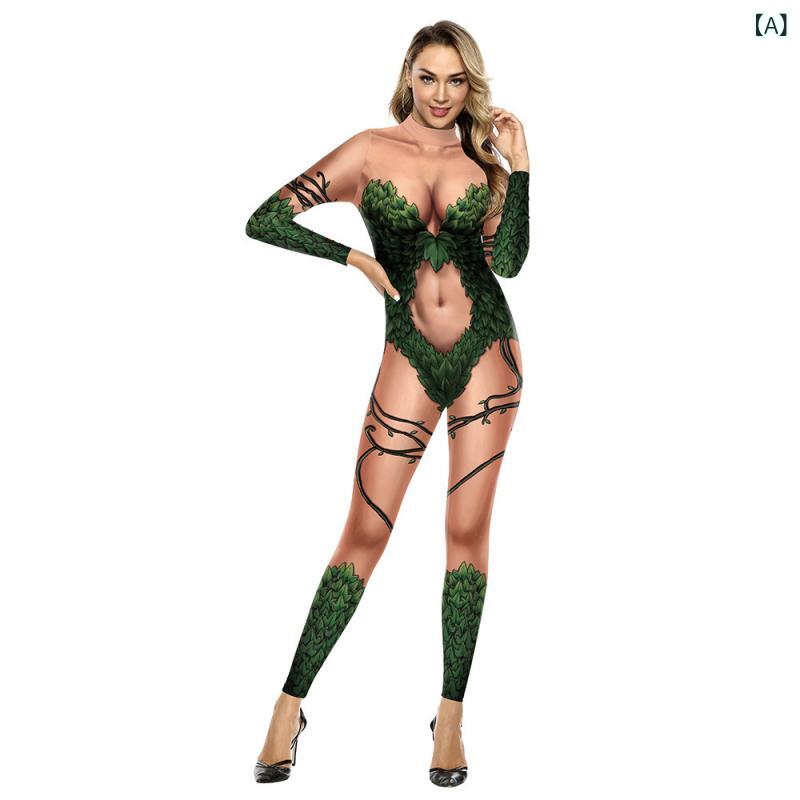 全身タイツ 男女兼用 欧米風 おもしろ ユニーク 3Dプリント ステージ イベント パフォーマンス 仮装 コスプレ ハロウィン スリム タイト フィット 長袖 ポリエステル