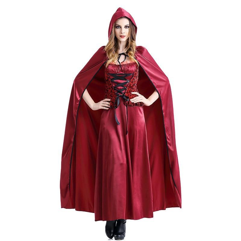 ワンピース レディース 女性用 ハロウィン クリスマス コスプレ 赤ずきん 童話 なりきり かわいい アニメ コスチューム ドレス イベント 仮装 パーティー 大人用 セット
