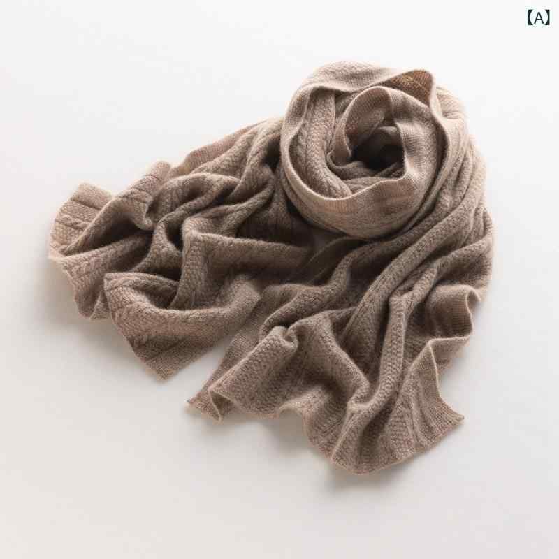 ストール レディース マフラー ショール 2WAY カシミヤ 大判 ロング 厚手 ニット 保温 防寒 あたたかい 上品 エレガント 秋冬｜naruki