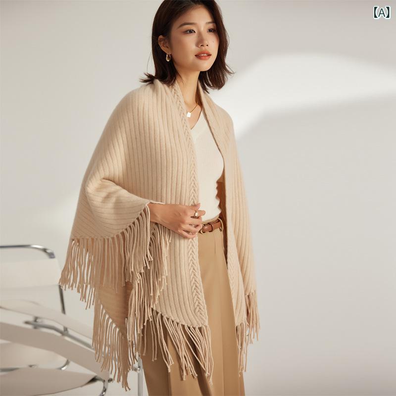 ストール レディース 女性用 秋冬 カシミヤ 大判 厚手 フリンジ 三角 暖かい 防寒 保温 2WAY マフラー ショール ポンチョ 普段使い きれいめ 上品 大人カジュアル 青系|naruki