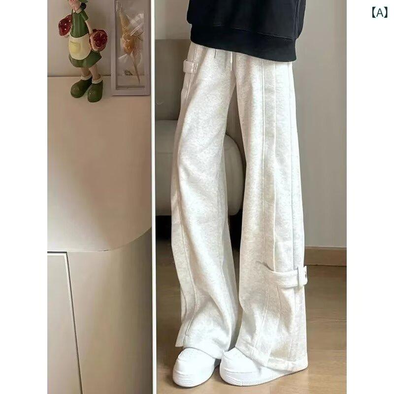 パンツ メンズ 男性用 ヘビーウェイト ストレート スウェットパンツ クリーンフィット ドレープ感 デザイン イージーケア 綿混 ポリエステル 通気性 吸湿速乾 カジュアル 普段使い ボトムス オフホワイト グレー
