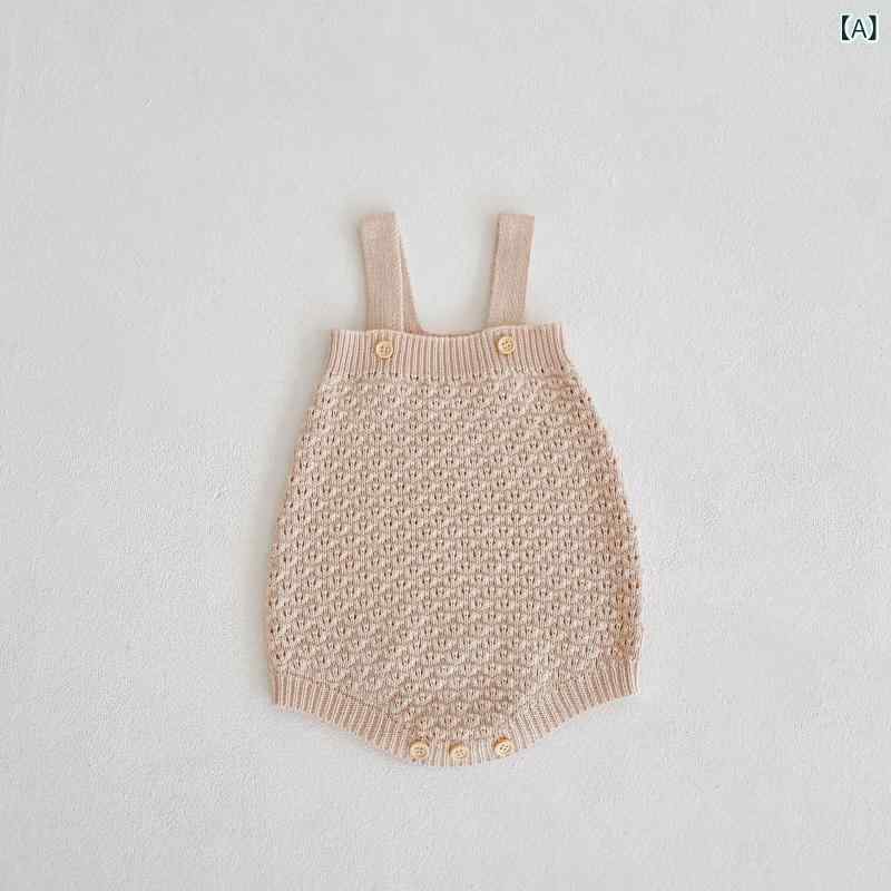 ベビー服 男の子 女の子 男女兼用 赤ちゃん 幼児向け コットン100% 無地 ニット セットアップ ロンパース カバーオール カーディガン アウター 2点セット 春夏秋 普段着 お出かけ やわらか 肌触り