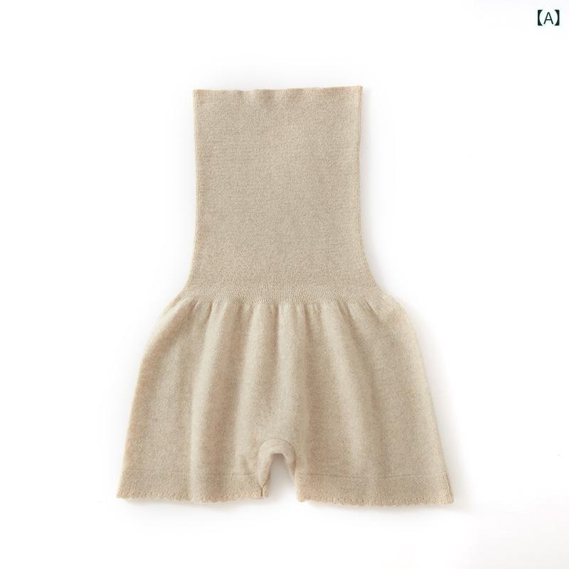 ショートパンツ レディース 純カシミヤ ニット スキニー ハイウエスト ショート丈 保温 防寒 腹巻 秋冬 インナー 普段使い 部屋着 ベーシック 無地 伸縮性