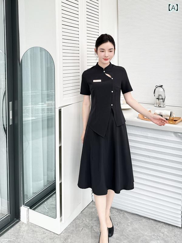 ユニフォーム レディース フットケア エステ スパ ひと休み 美容院 赤ちょうちん 受け付け 向こう正面 外科手術 瀬戸もの風 半袖 モダール 伸縮性 制服 セットアップ 上下仕掛ける