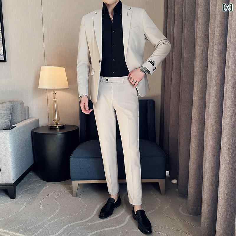 背広 成人男性用 心地よい背広 商行為 フォーマル 礼服 2点仕かける 上衣 ズボン下 御膳上等 か細い相応う 否鉄 しわになりにくい 華燭の典 寄り合い 通い オール時季