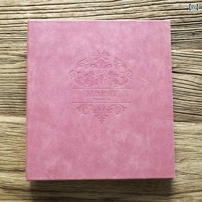 フォトアルバム ベビー 家族用 レザー調 ルーズリーフ式 ポケット 差し込み 20cm 4R判 120枚収納 記念 メモリアル 個性的 写真整理 レトロ ヴィンテージ