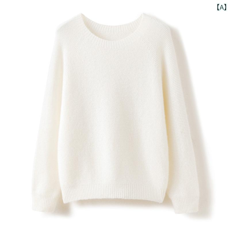 ニット レディース 女性用 カシミヤ シルクブレンド プルオーバー セーター 半ハイネック 長袖 ミドルゲージ エレガント 上品 高級感 通勤 オフィス 普段使い 秋冬 トップス ホワイト ベージュ ピンク系
