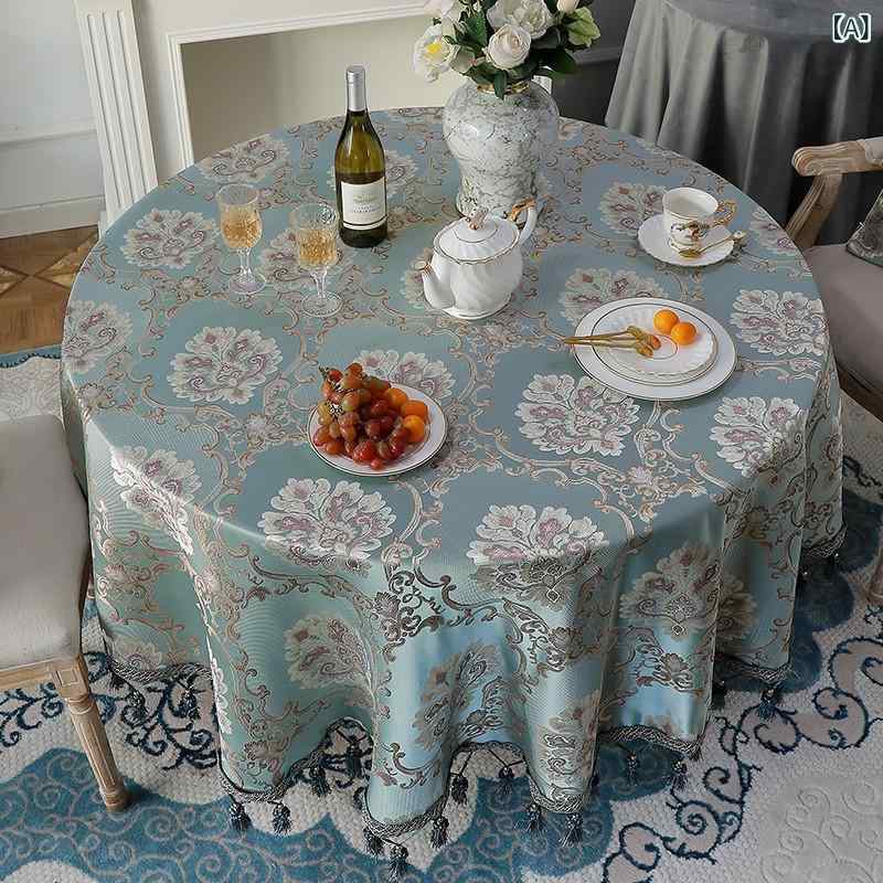 ラウンドテーブルクロス 欧風 飛び切り感 丸時刻表覆いかぶせる 茶几布 大テーブルクロス 矩形 方形 テーブルクロス 防塵 草木花卉柄 ティノカラー 高詳しい原材料 丸型 矩形 飾りつけ