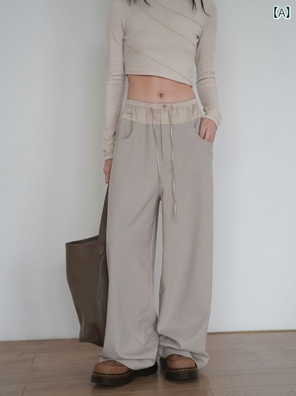 レディース ヨガパンツ 女性用 ワイドレッグパンツ クロップドパンツ ロングパンツ 切り替え ハイウエスト ミックスカラー ブラック クリーム 接触冷感 ストレッチ 吸湿速乾 軽量 日韓カジュアル 普段使い 通勤 アウトドア 春夏 秋冬 4,460円