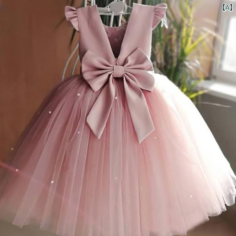 女の子 礼服 プリンセスドレス 花嫁ドレス 女児 パーティードレス かわいい 蓬蓬スカート ピンク 赤 春 ウサギ毛 安全 A級 90cm～140cm