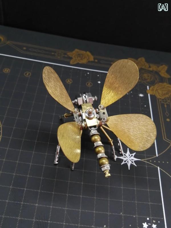 スチームパンク メカニカル 蝶 昆虫 組み立て 模型 DIY 立体 金属 益智 玩具 男子 手作り 創造 インテリア 装飾 青年 手眼協調 知育 インタラクティブ 視覚 聴覚 親子交流 興味培養