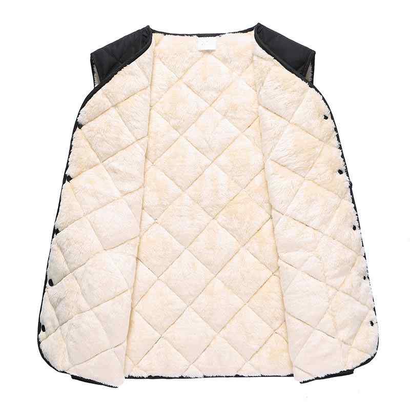 メンズ コート 綿 ベスト 馬甲 キャンシャン 背心 中年 男性用 大きいサイズ ジルコニア格子 格子柄 加厚 保暖 フリース 裏地 合体型 ポリエステル 綿混 紡績 免・聞 黒 純色 直下? 明線ポケット 秋冬 ビジネス カジュアル 紳士 40代 50