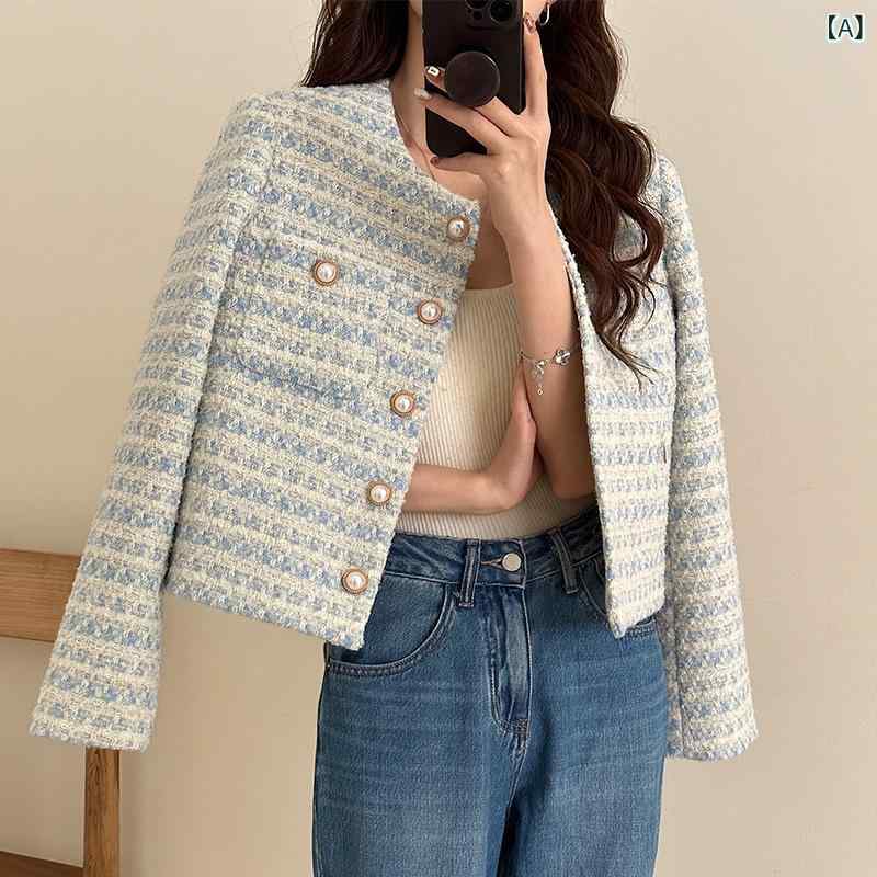 レディース 厚地の外套 小香風 乳汁青碧 絨毛混 ポリエステル 粗花・希 中朦朦たる うつり変わり柄 長袖 丸首 単排名取り草 隠し付き添い人 短丈 秋冬 フレンチ表現スタイル 精神状態 名媛風 角袖巡査 普段使い走り 軽さ 伸縮性 御膳上等感 乳汁青碧 乳汁青碧系 ベージュ系